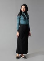 Tesettür giyim YEŞİL GÜPÜR DETAYLI BLUZ 4134 