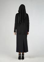 Hijab clothing CLARET RED GUIPURE DETAIL 2-COLOR BLOUSE 4520 