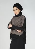 Vêtements hijab VISON BLOUSE BICOLORE DÉTAIL GUIPURE 4520