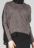 Vêtements hijab VISON BLOUSE BICOLORE DÉTAIL GUIPURE 4520