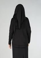 Vêtements hijab BLEU MARINE BLOUSE BICOLORE DÉTAIL GUIPURE 4520