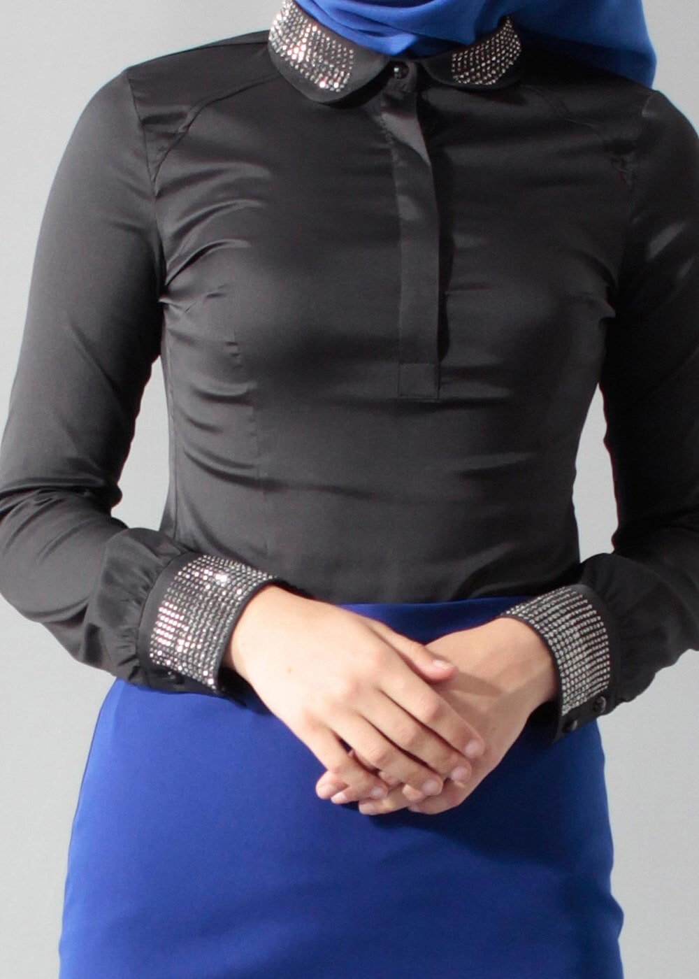 Hijab clothing BLACK GEM DETAILED BLOUSE 4864