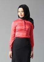 Tesettür giyim MERCAN TAŞ DETAYLI BLUZ 4864