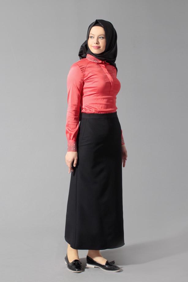 Hijab clothing CORAL GEM DETAILED BLOUSE 4864 - TRENDTESETTÜR