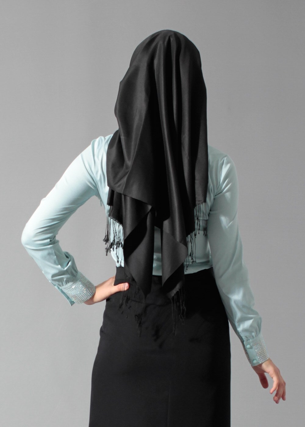 Hijab clothing BLUE GEM DETAILED BLOUSE 4864