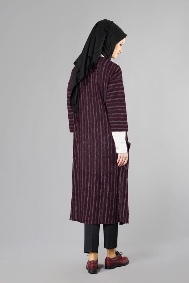 Vêtements hijab  STRIPPED CARDIGAN 791  - TRENDTESETTÜR