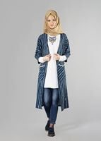 Hijab clothing BLUE STRIPPED CARDIGAN 791 