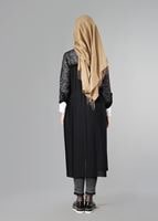 Hijab clothing BLACK TIE-FRONT CARDIGAN 7221 