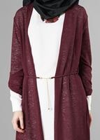 Tesettür giyim BORDO 7221 HIRKA