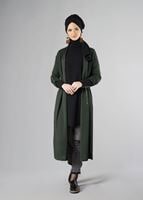 Hijab clothing KHAKI TIE-FRONT CARDIGAN 7221 