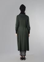 Hijab clothing KHAKI TIE-FRONT CARDIGAN 7221 