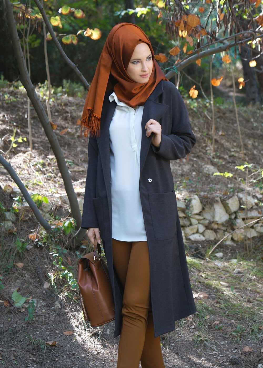 Tesettür giyim GRİ 8366 CEKET 