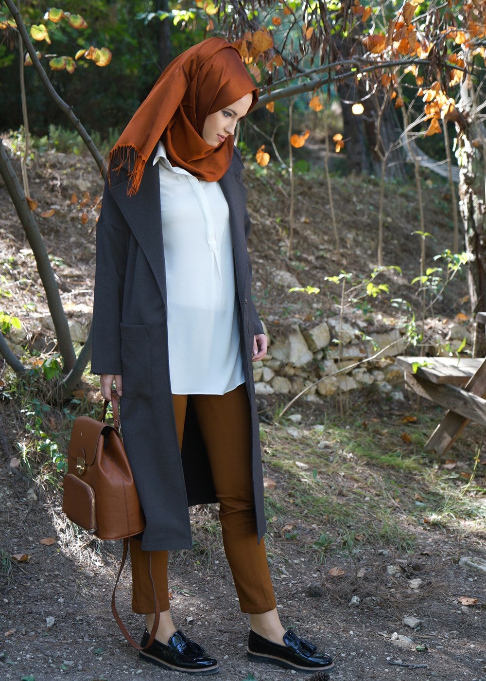 Tesettür giyim GRİ 8366 CEKET 