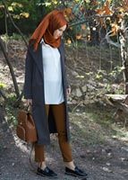 Tesettür giyim GRİ 8366 CEKET 