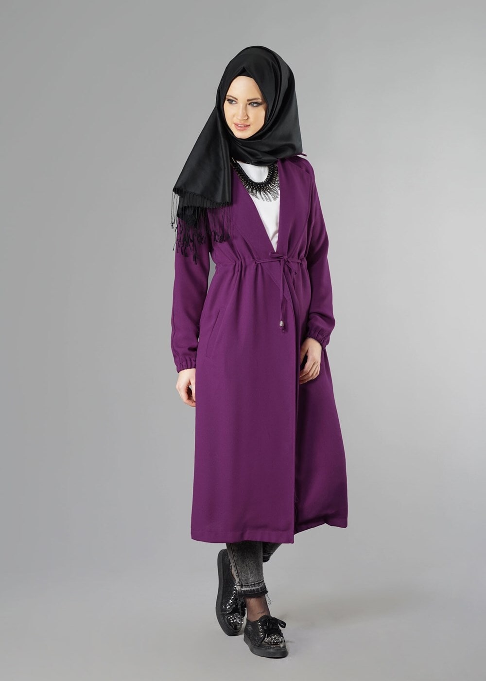 Tesettür giyim MOR 641 CEKET