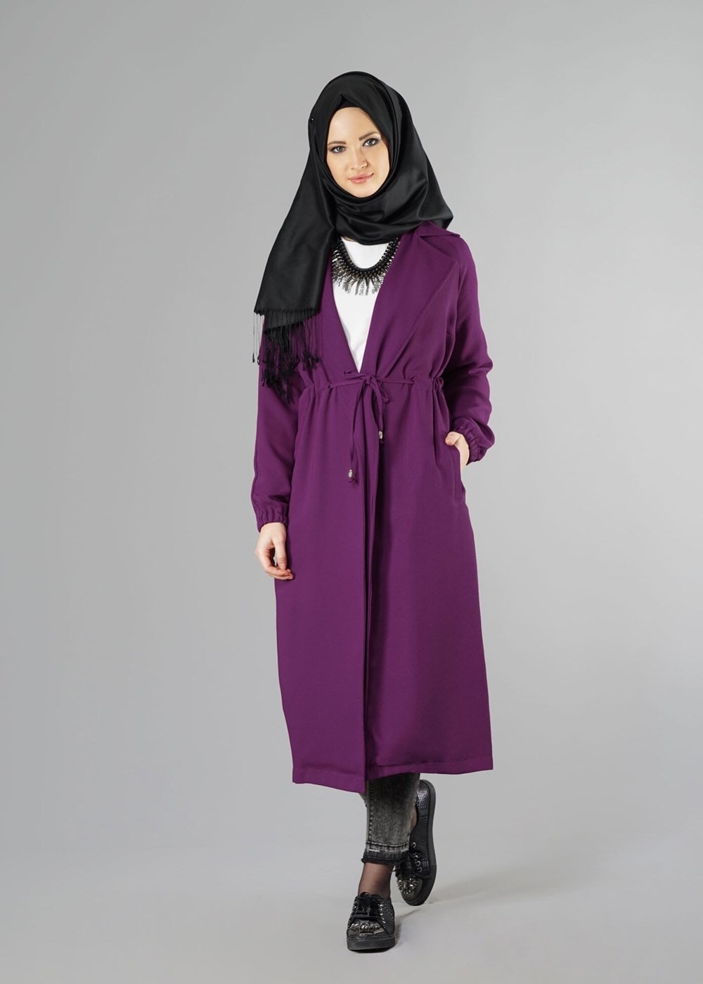 Tesettür giyim MOR 641 CEKET