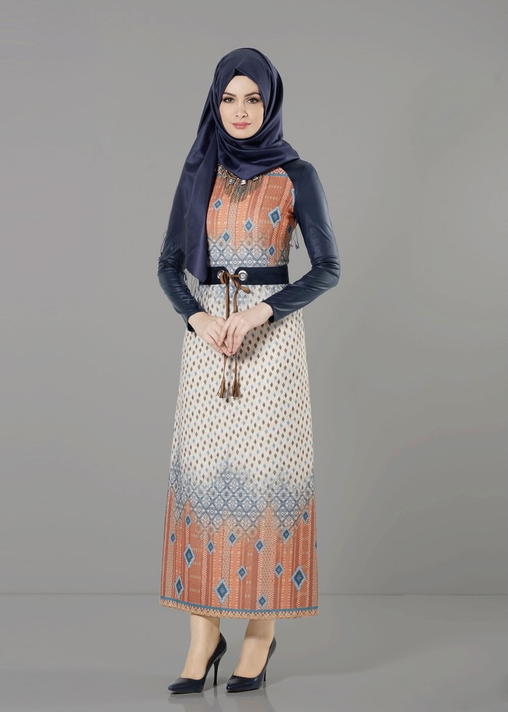 Tesettür giyim TABA 4034 ELBİSE