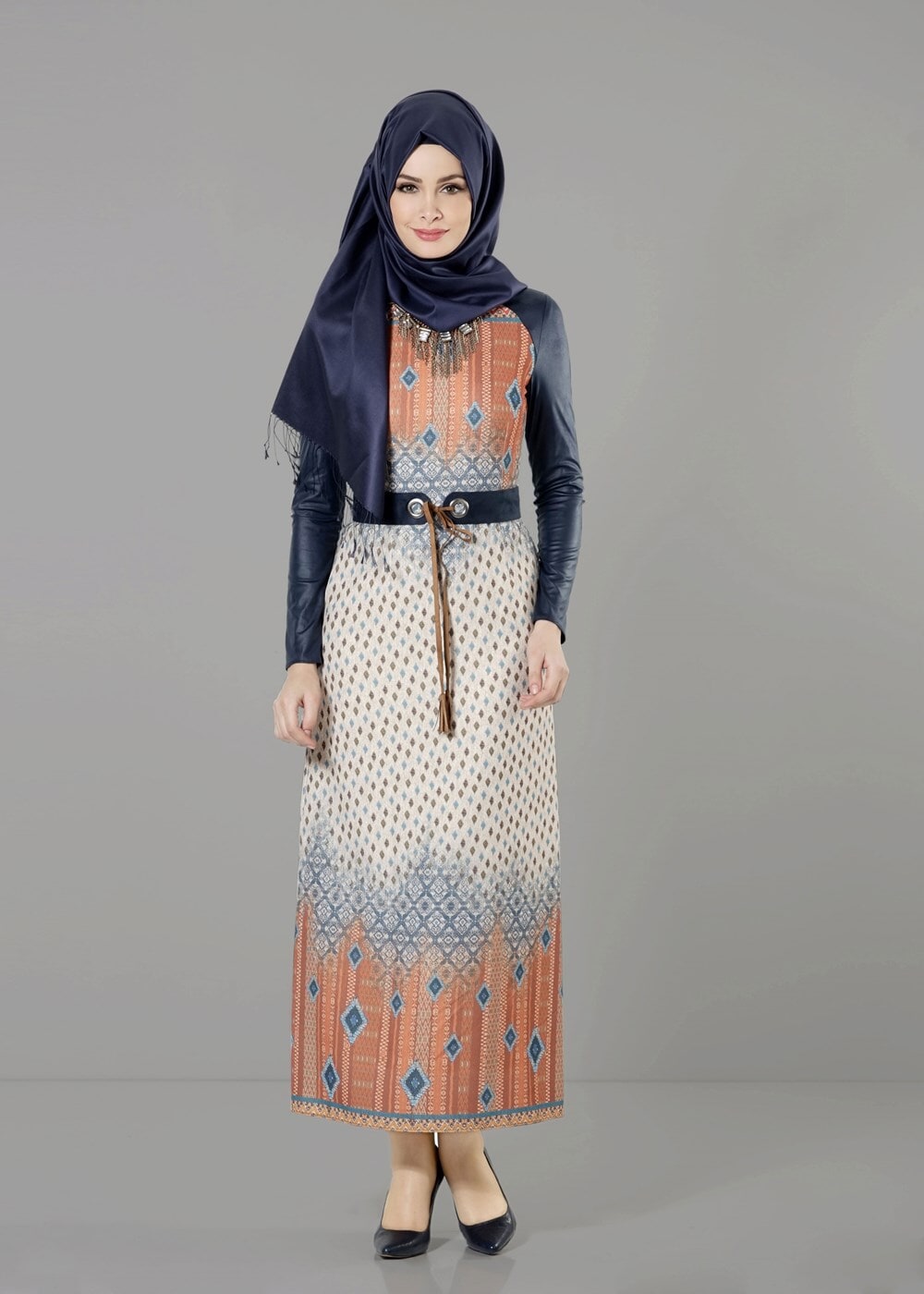 Tesettür giyim TABA 4034 ELBİSE