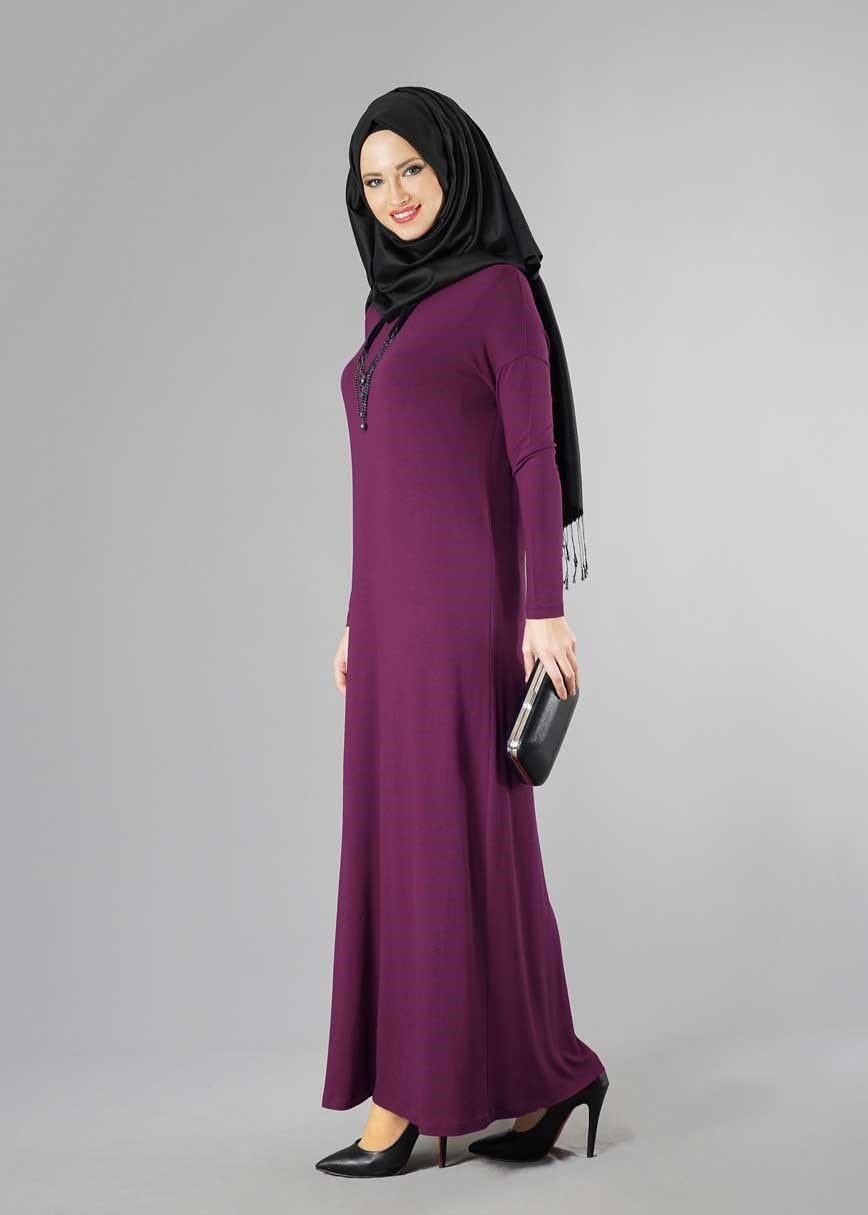 Tesettür giyim MOR 4101 ELBİSE