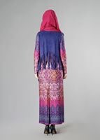 Tesettür giyim FUŞYA 4149 ELBİSE