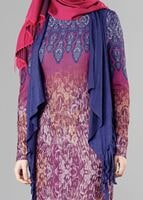 Tesettür giyim FUŞYA 4149 ELBİSE