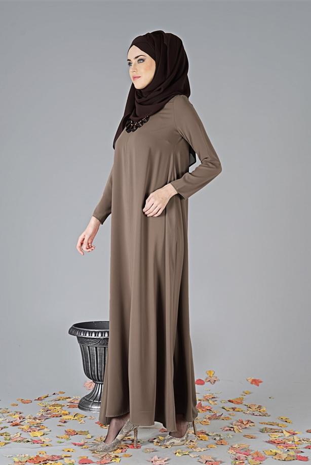 Tesettür giyim  7321 ELBİSE - TRENDTESETTÜR