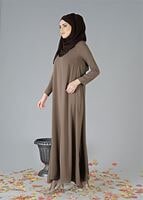 Hijab clothing MINK MANDARIN COLLAR DRESS 7321 