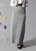 Tesettür giyim SİYAH 6802-1 ETEK