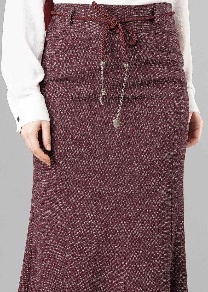 Vêtements hijab ROUGE BORDEAUX JUPE SIRENE 256121 