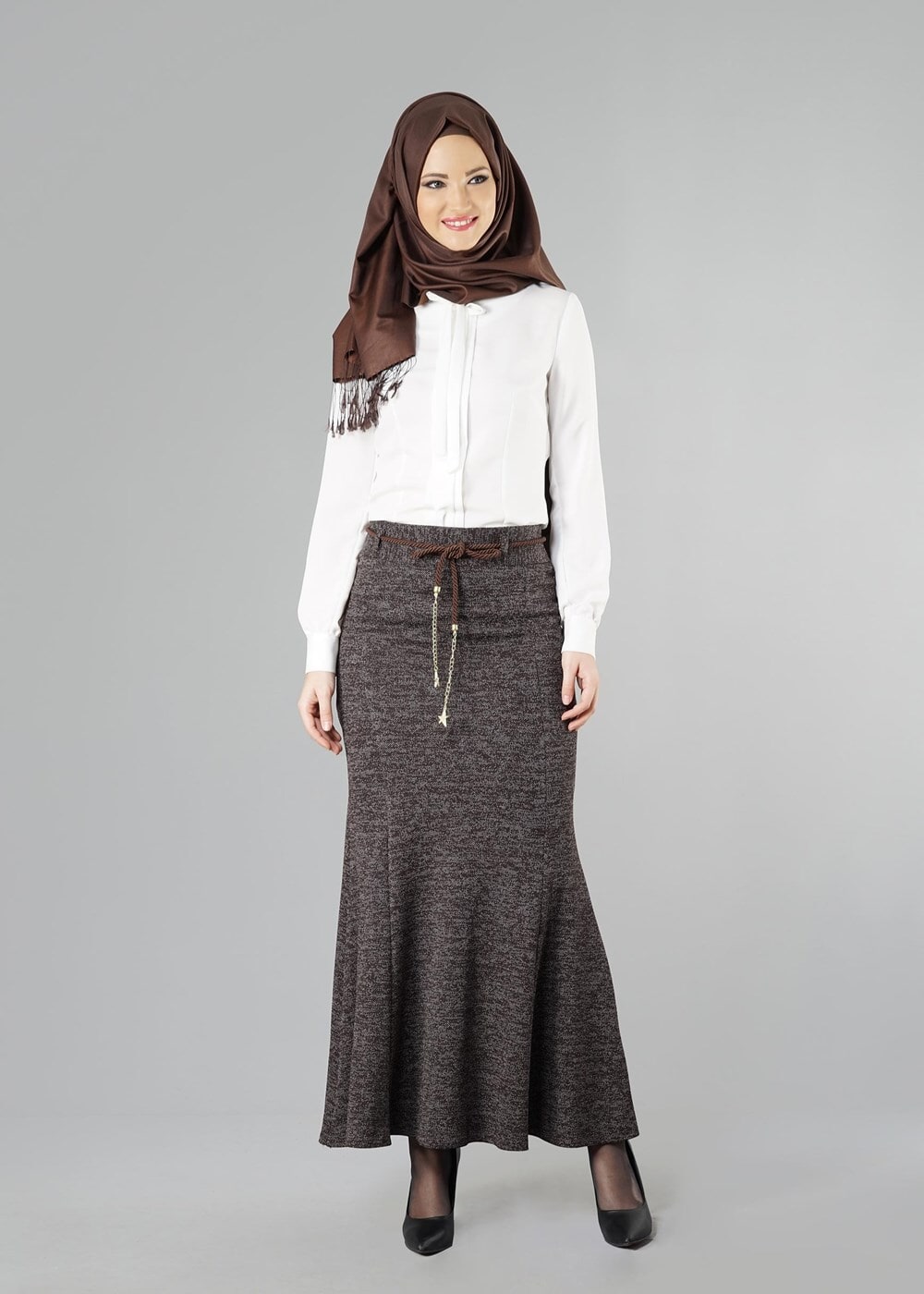 Hijab clothing BROWN MERMAID SKIRT 256121