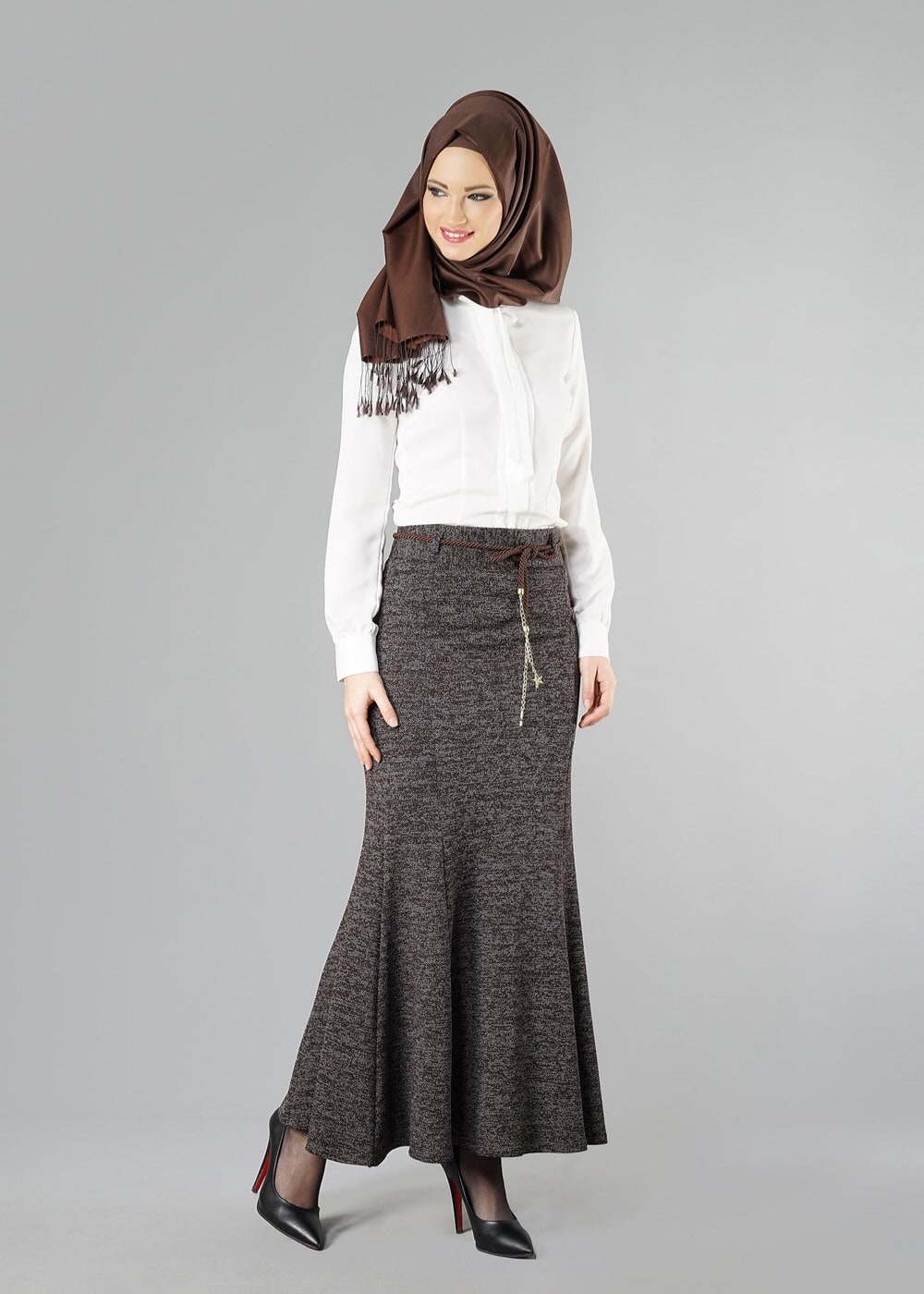 Hijab clothing BROWN MERMAID SKIRT 256121