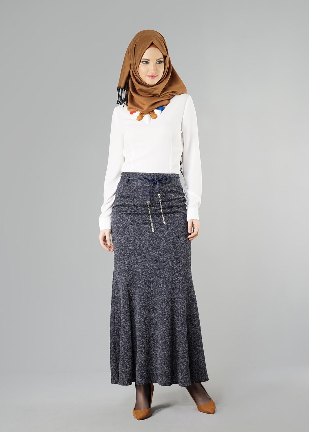 Hijab clothing NAVY BLUE MERMAID SKIRT 256121