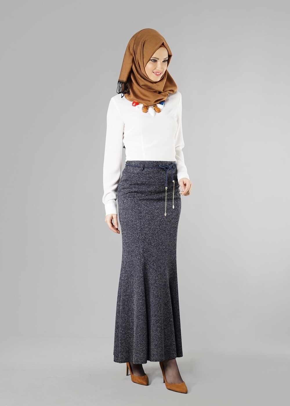 Hijab clothing NAVY BLUE MERMAID SKIRT 256121