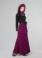Tesettür giyim FUŞYA 6763 ETEK