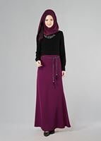 Tesettür giyim FUŞYA 6763 ETEK