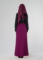 Tesettür giyim FUŞYA 6763 ETEK