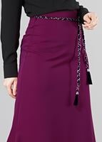 Tesettür giyim FUŞYA 6763 ETEK