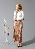 Tesettür giyim HAKİ 6764 ETEK