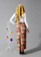 Tesettür giyim HAKİ 6764 ETEK