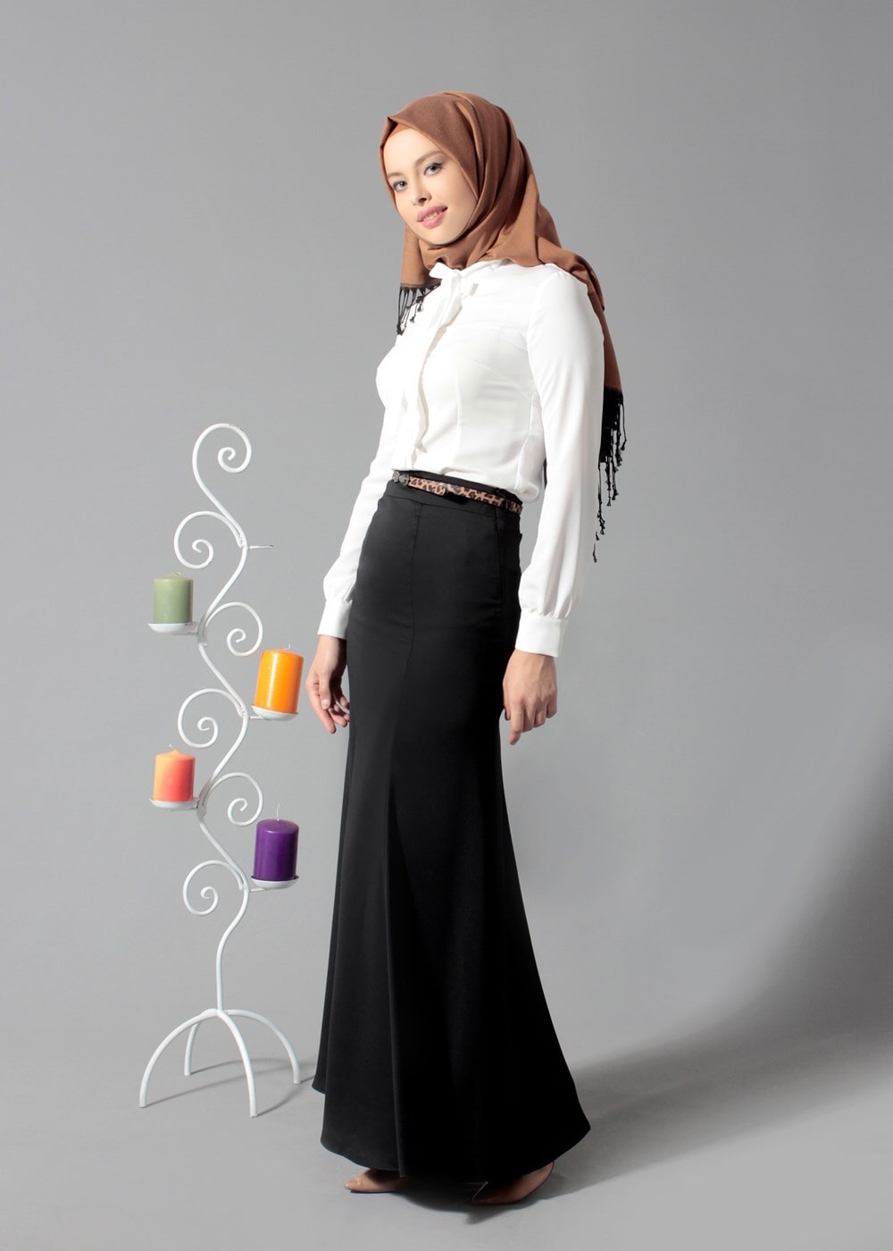 Tesettür giyim SİYAH 6775 ETEK