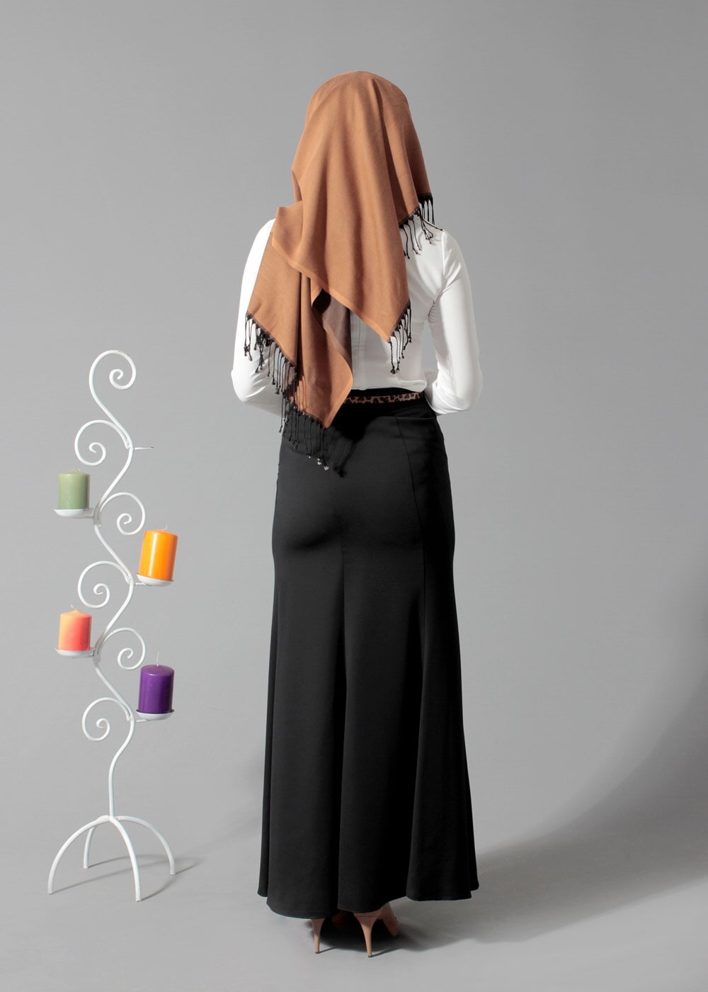 Tesettür giyim SİYAH 6775 ETEK