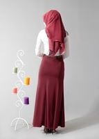 Tesettür giyim BORDO 6775 ETEK