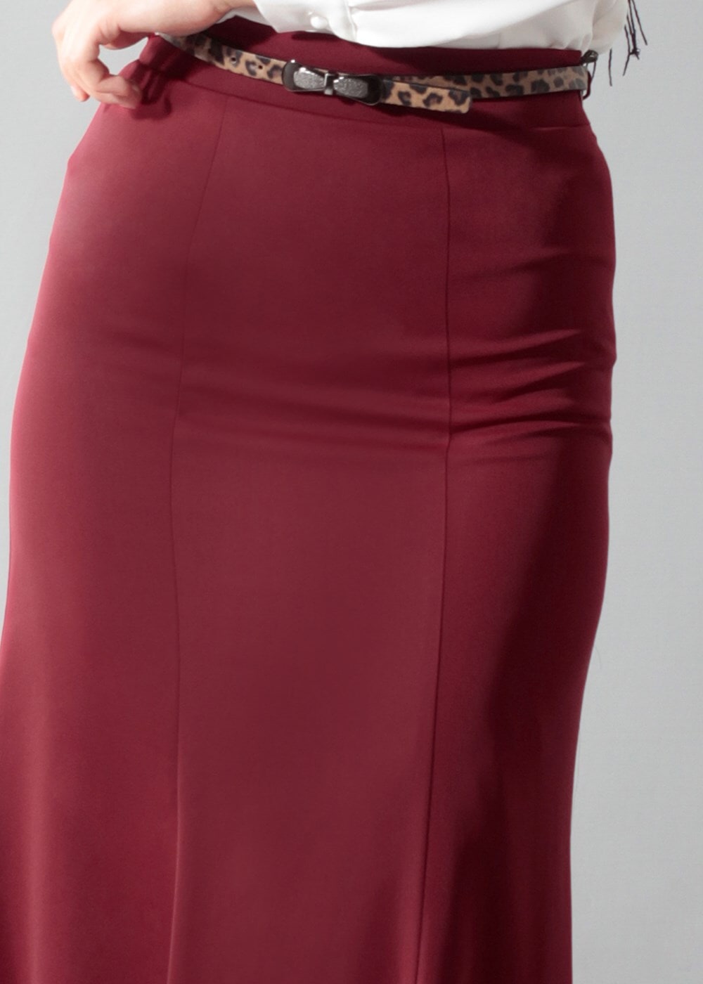 Tesettür giyim BORDO 6775 ETEK