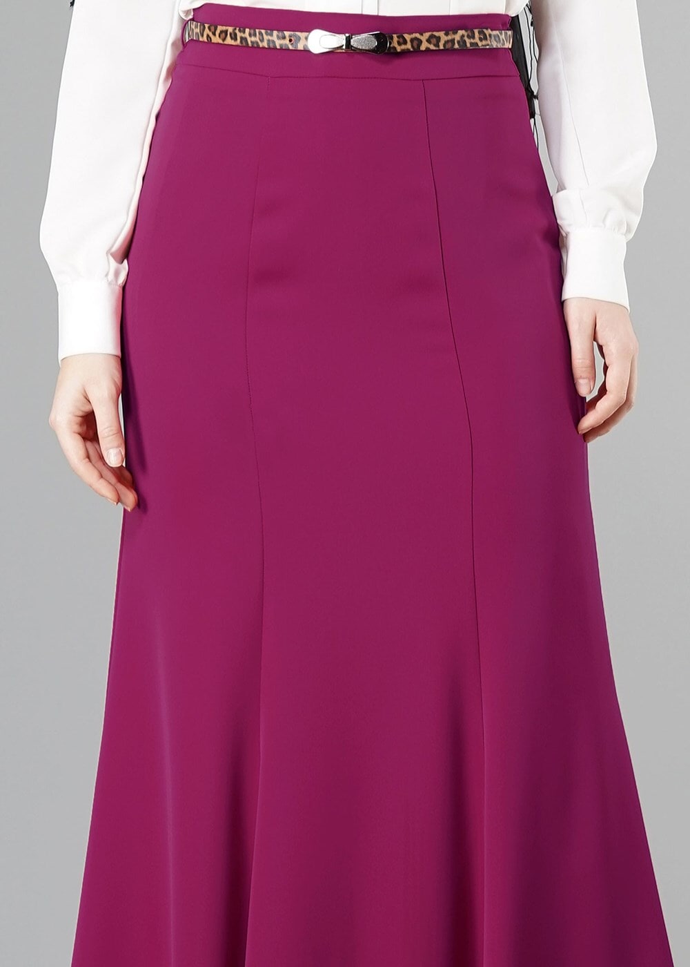 Tesettür giyim FUŞYA 6775 ETEK