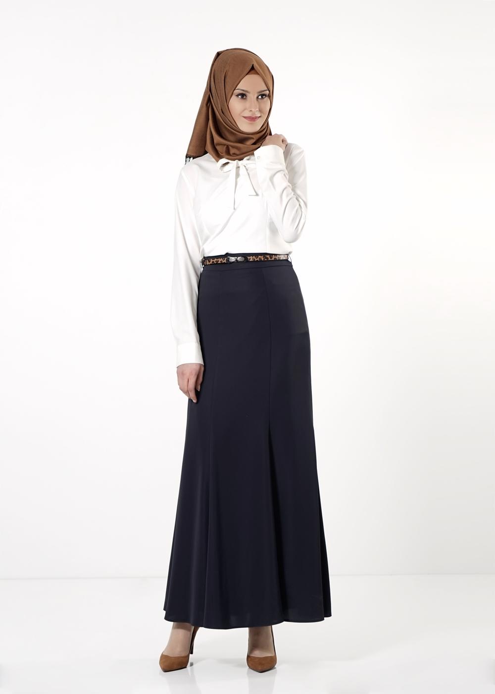 Tesettür giyim LACİVERT 6775 ETEK