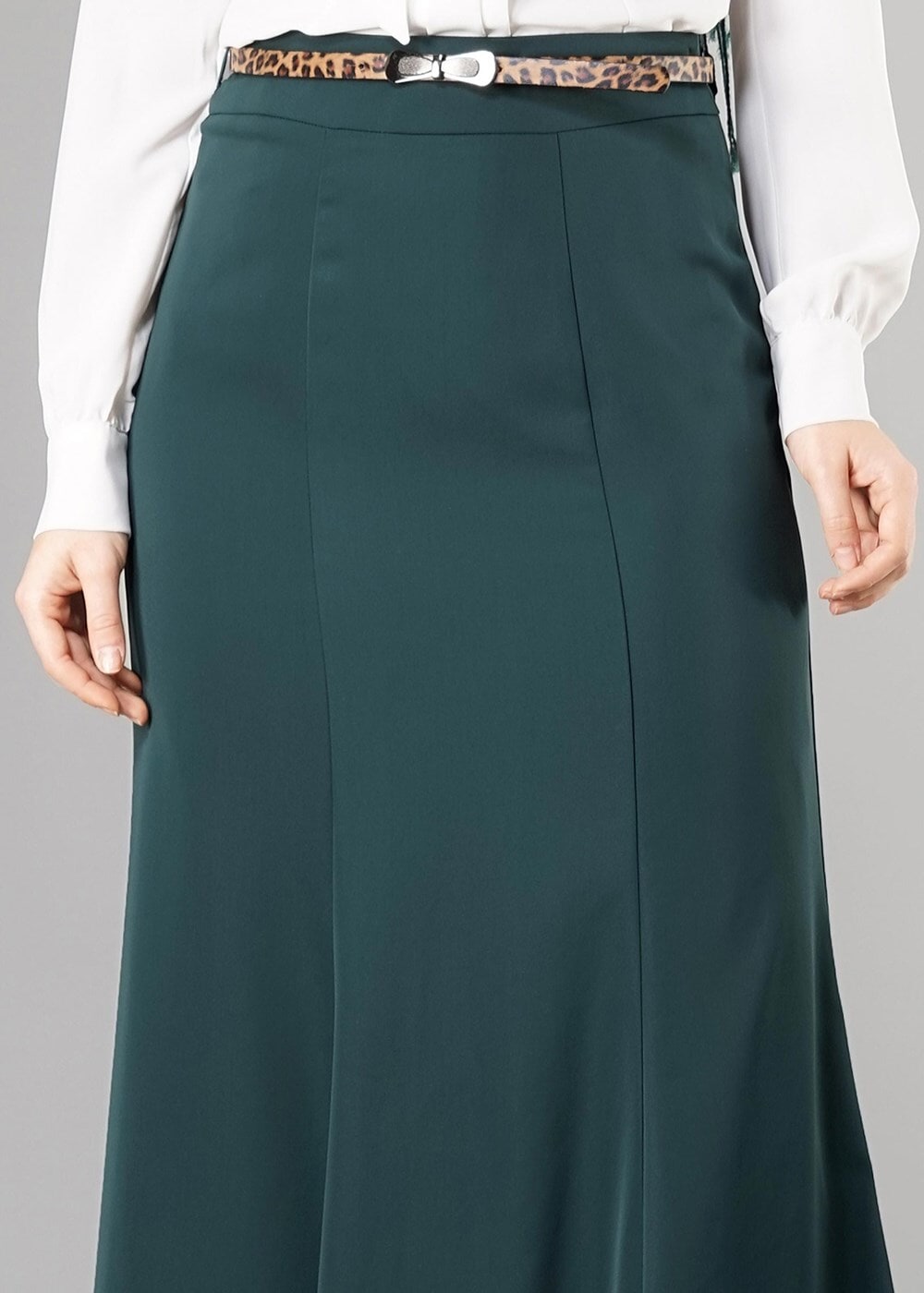 Tesettür giyim YEŞİL 6775 ETEK