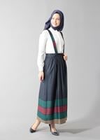 Vêtements hijab BLEU MARINE JUPE AVEC BRETELLES 6783