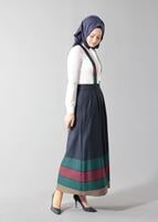 Vêtements hijab BLEU MARINE JUPE AVEC BRETELLES 6783