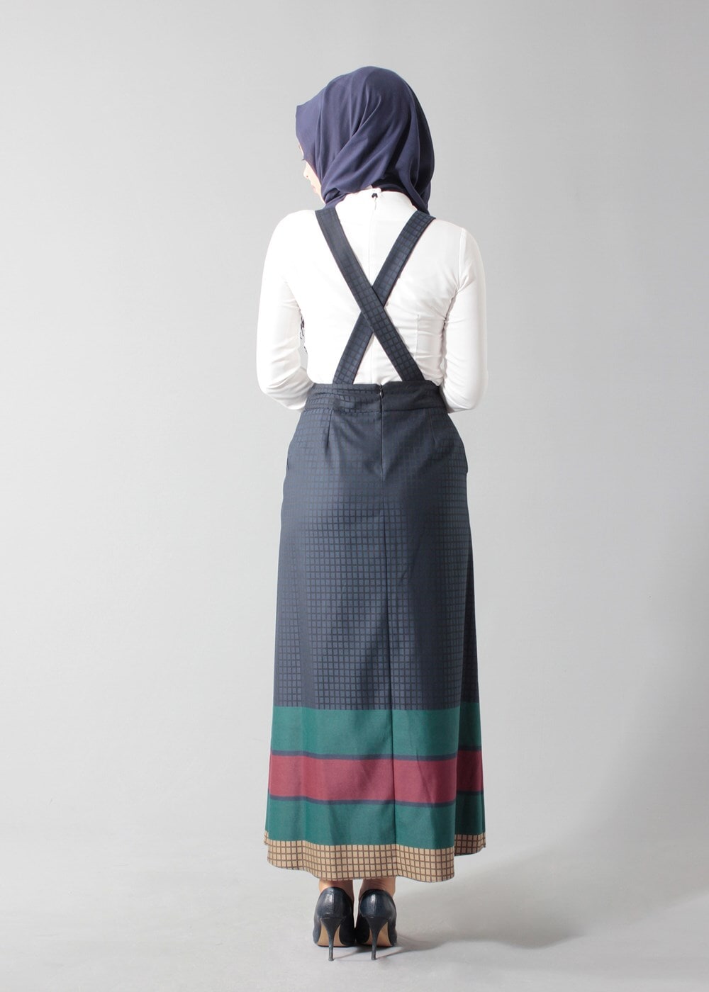 Vêtements hijab BLEU MARINE JUPE AVEC BRETELLES 6783