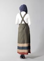 Tesettür giyim HAKİ 6783 ETEK